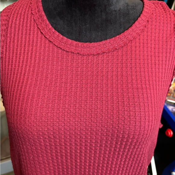 P.J. Salvage Soft Thermal Merlot Tank Top XL - Picture 2 of 6